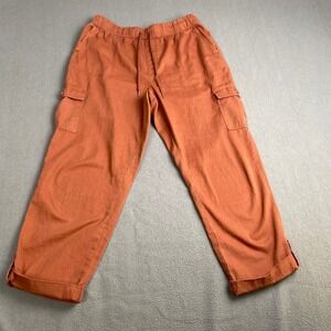 TRUTH+THEORY Women's Size XL Brick,Lightweight Cargo Cropped Pants,Elastic Waist